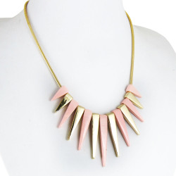Spiked Necklace Pink