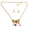 Charm Necklace Earrings Accessories Theme Gold Tone