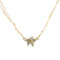 Starfish Double Chain Necklace Earrings Set Crystals