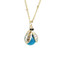 Ladybug Necklace Earrings Set Blue Bejeweled