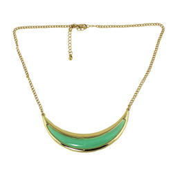 Crescent Moon Necklace Mint