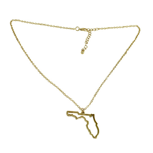 State of Florida Necklace Gold