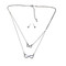 Crystal Eternity Necklace and Earrings Set Silver Crystal Eternity Necklace and Earrings Set Silver