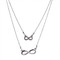 Crystal Eternity Necklace and Earrings Set Silver Crystal Eternity Necklace and Earrings Set Silver