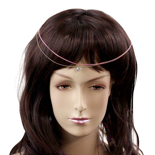 Classic Princess Jewel Headpiece Pink