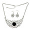 Silver Filigree Crescent Necklace and Earring Set