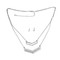 Double Layered Crystal Chevron Necklace and Earrings Silver Double Layered Crystal Chevron Necklace and Earrings Silver