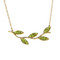 Lovely Leaves Necklace and Earrings Set Sage Green