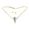 Large Cone Necklace and Earrings Set Gold and Silver