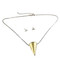 Large Cone Necklace and Earrings Set Silver and Gold