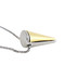 Large Cone Necklace and Earrings Set Silver and Gold