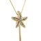 Long Adjustable Plunging Starfish Necklace Gold
