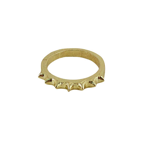 Finger Tip Spike Ring Gold Tone Size 3