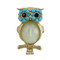 Owl Stretch Ring Gold Light Blue