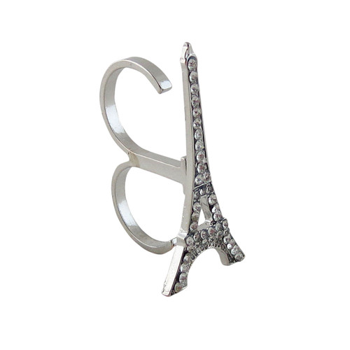 Eiffel Tower Double Ring Silver