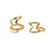 Four Piece Double Wave Ring Set Gold