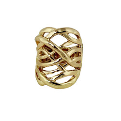 Hammered Swirling Bands Ring Gold