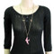 Pink Bird Long Chain Necklace