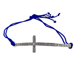 Crystal Cross Bracelet Royal Blue