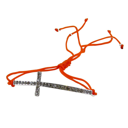 Crystal Cross Bracelet Royal Orange