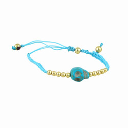Rockabilly Skull Bracelet Turquoise