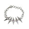 Silver Toned Double Spike Bracelet