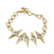 Gold Toned Double Spike Bracelet