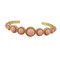 Gold Cuff with Beads Pink