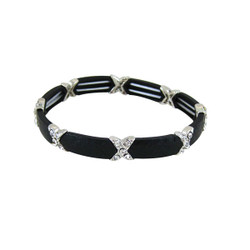 X Stretch Bracelet Designer Style Black