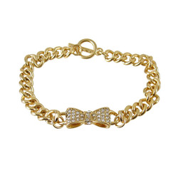 Chain Bow Bracelet Gold