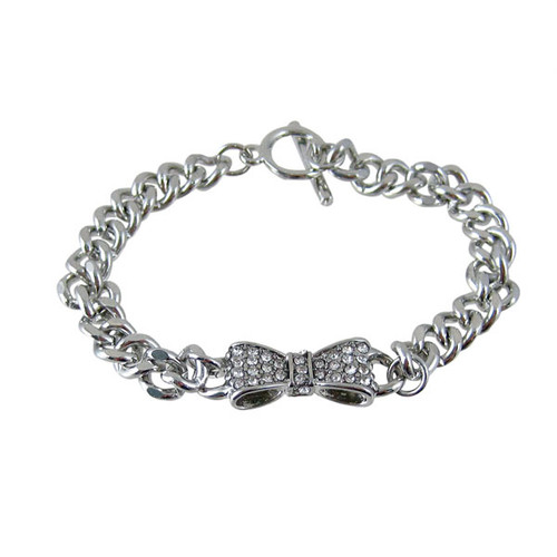 Chain Bow Bracelet Silver