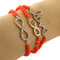 Triple Beaded Stretch Bracelet Love Infinity Coral