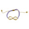 Infinity Charm Crochet Bracelet Lavender