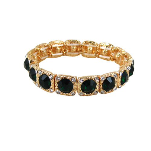 Majestic Jewels Crystal Bracelet Green