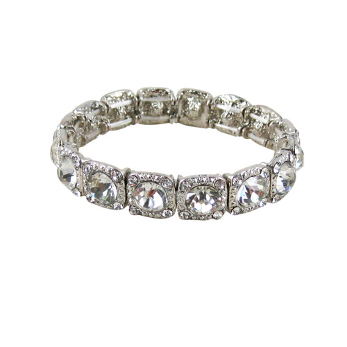 Majestic Jewels Crystal Bracelet Silver