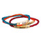 Love Charm Set of Three Stretch Bracelets Multi Colored