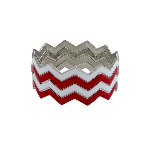 ZigZag Bracelet Red and White