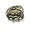 ZigZag and Bangle Set Green, Black and Gold