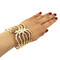 Swirling Bands Cuff Bracelet Gold