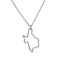 State of Texas Outline Necklace Silver