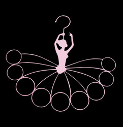 Twirling Ballerina Scarf Organizer Hanger Pink