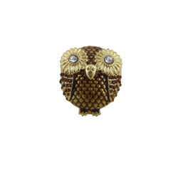 Bejeweled Chubby Owl Stretch Ring