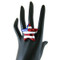 American Flag Star Shaped Stretch Ring Patriotic