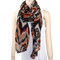 New Tribal Pattern Scarf Brown & Orange