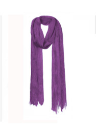 Shimmer and Shine Fringed Scarf Purple