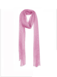 Shimmer and Shine Fringed Scarf Angel Pink