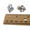 Fleur De Lis Stud Earrings Silver Tone