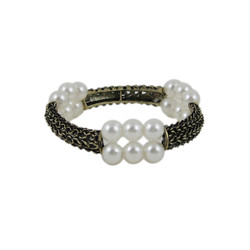 Victorian Cable Bracelet Pearls