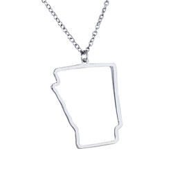 State of Arizona Necklace Silver