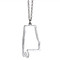 State of Alabama Necklace Silver